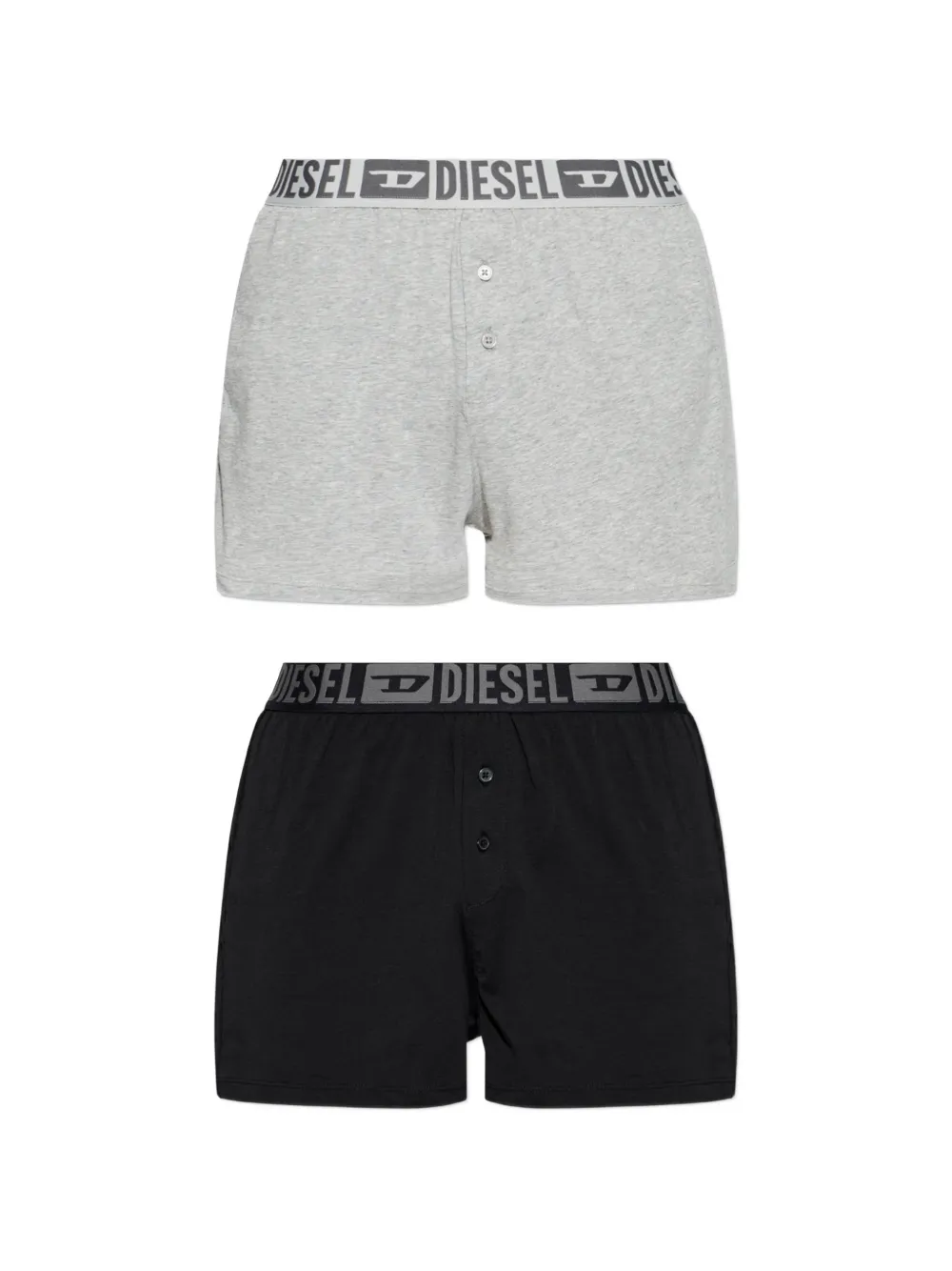 Diesel Starkie-D-Core two pack logo-waistband boxer shorts - Nero