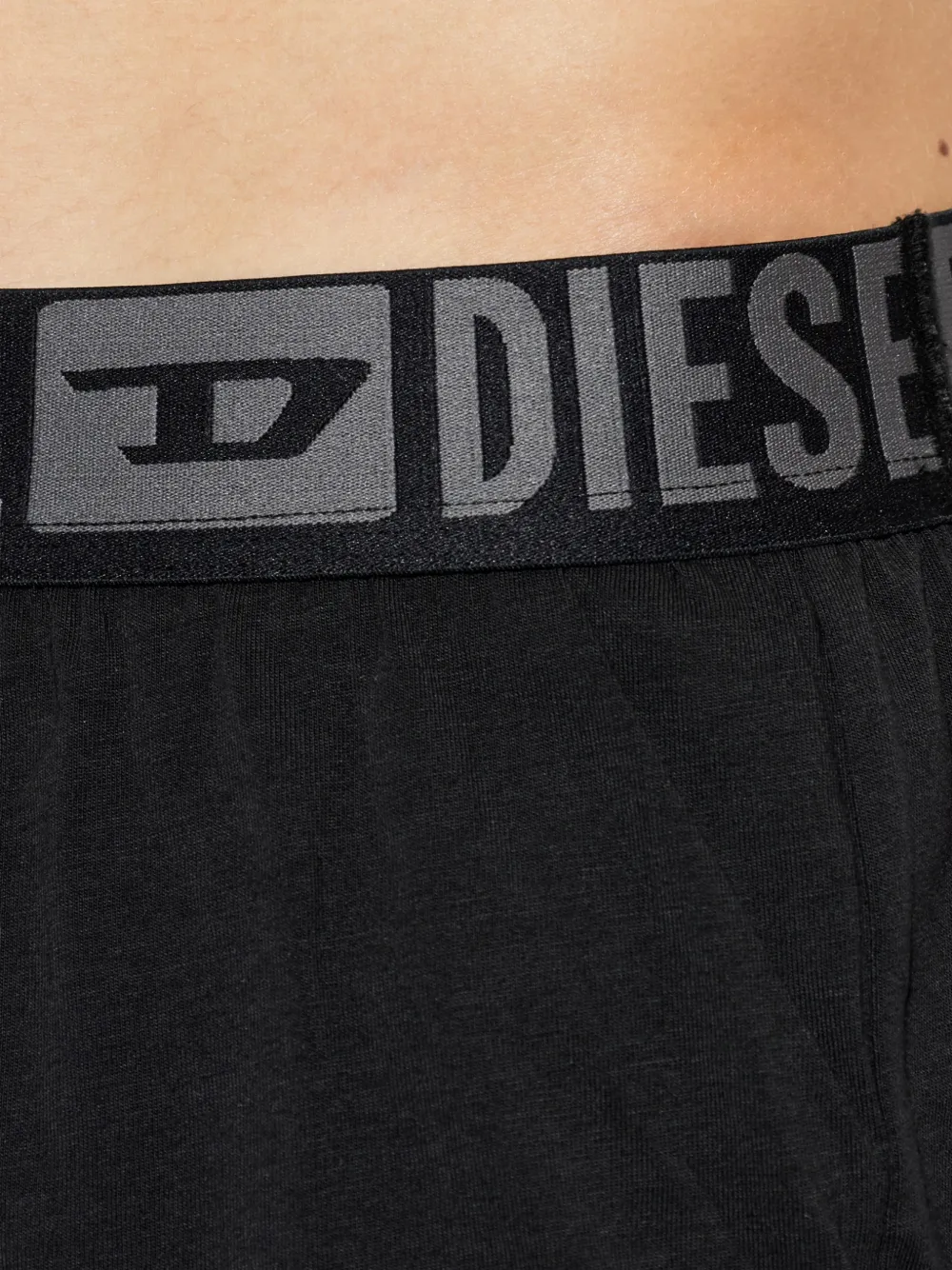Diesel Starkie-D-Core two pack boxershorts met logoband Zwart