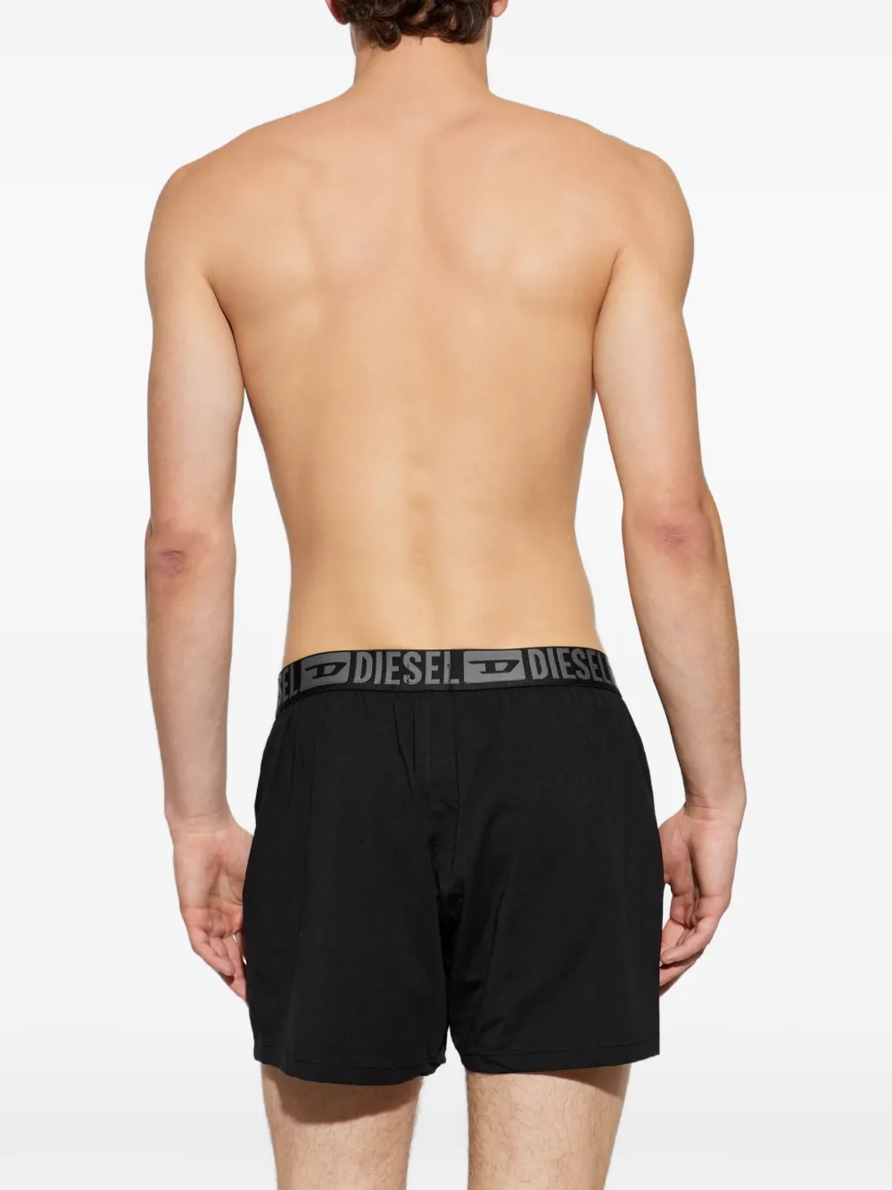 Diesel Starkie-D-Core two pack boxershorts met logoband Zwart