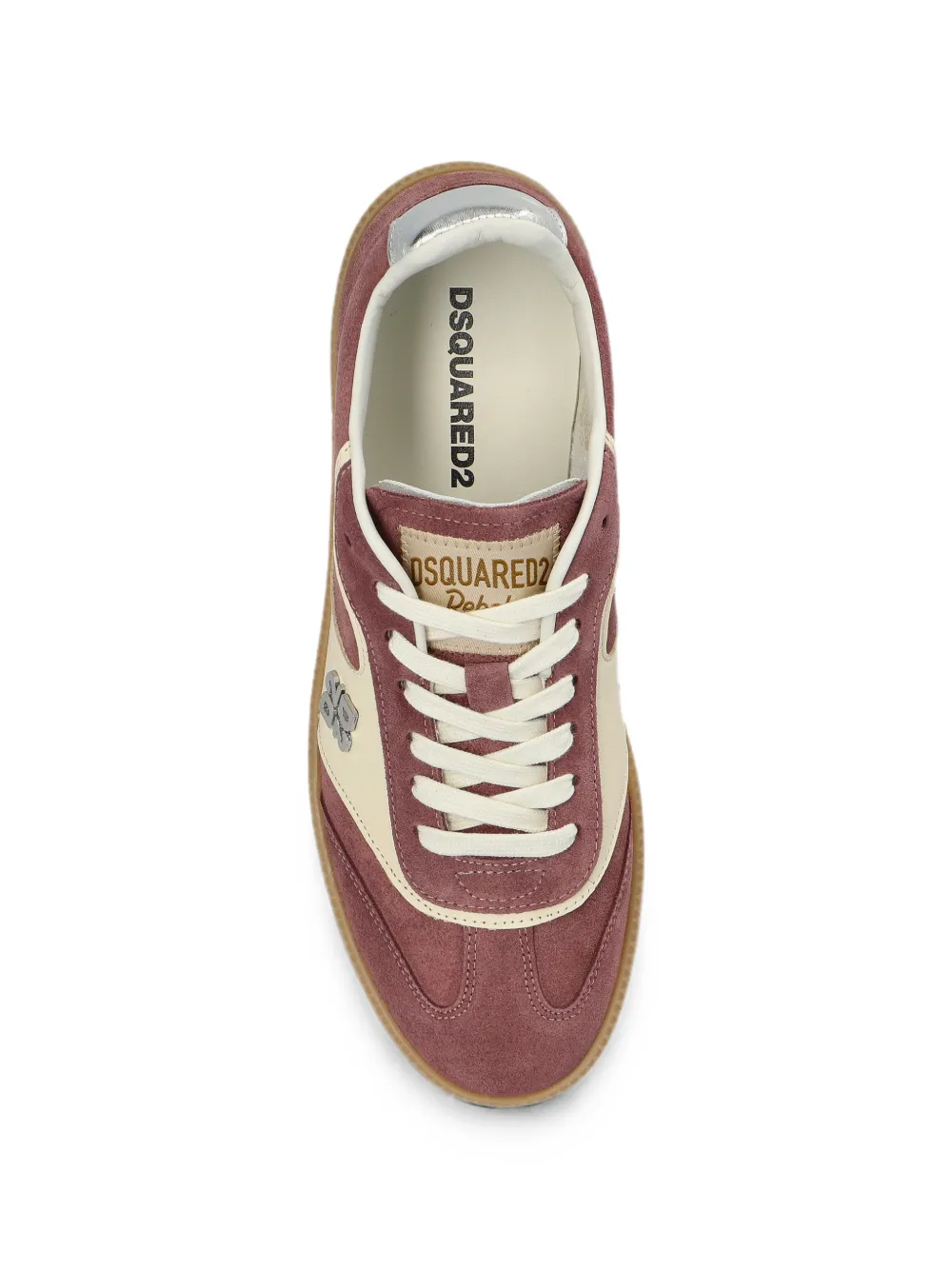 DSQUARED2 panelled logo-plaque sneakers Roze