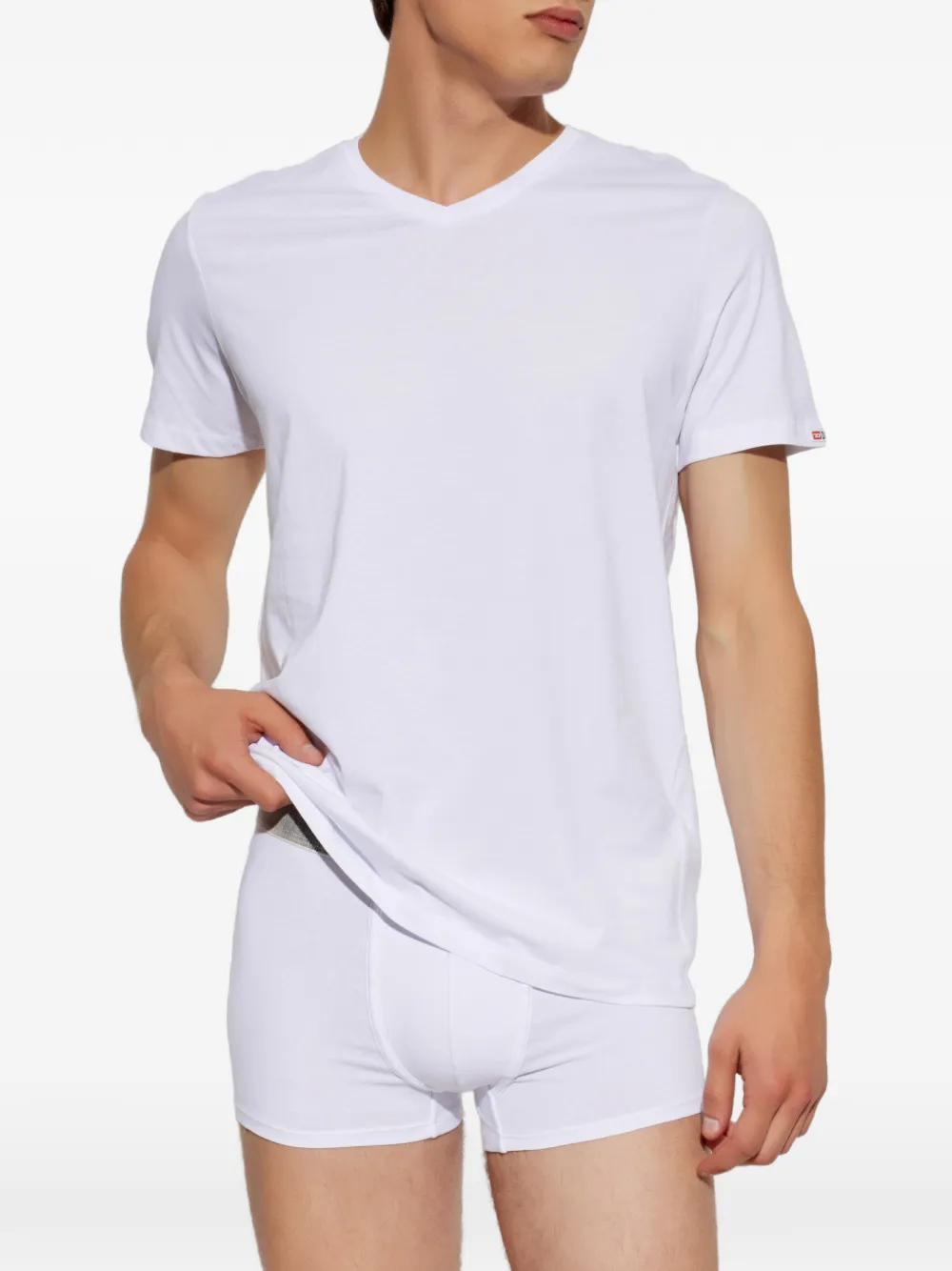 Diesel MICHAEL-D-CORE-3PACK T-shirt met V-hals (set van drie) Wit