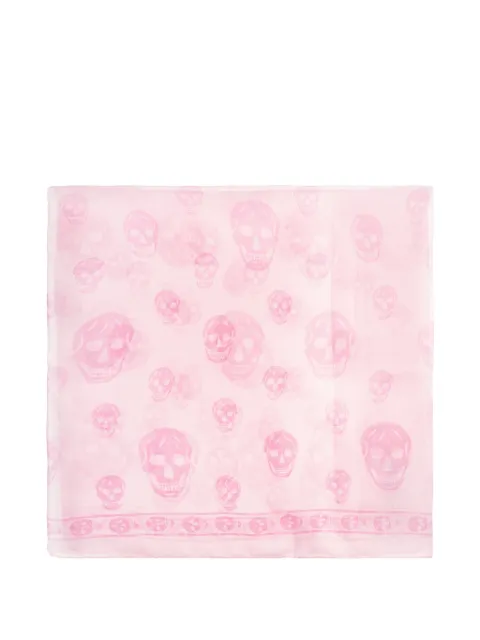 Alexander McQueen mascada de seda Classic Skull