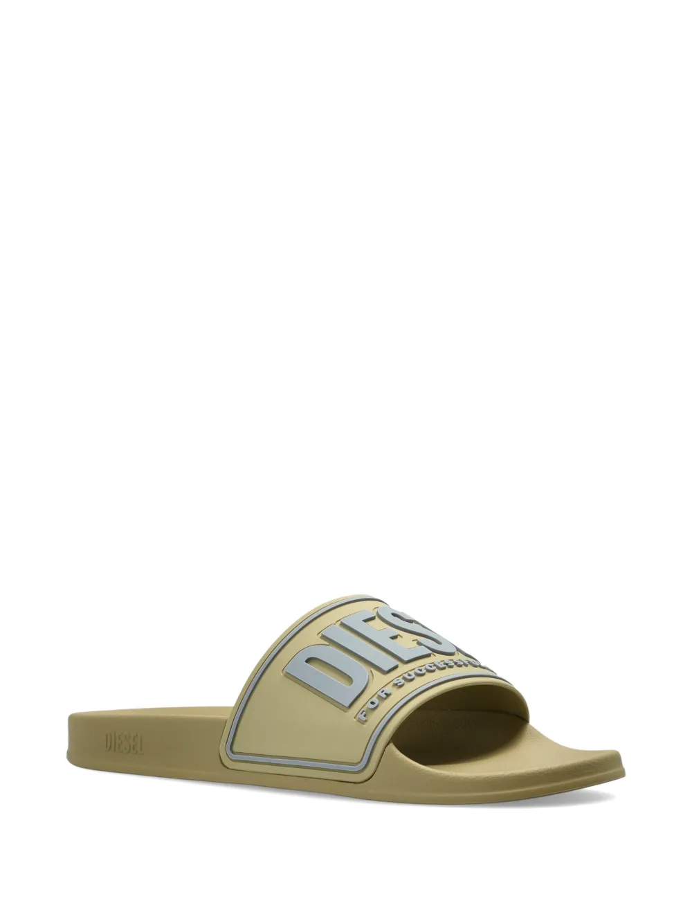 Diesel Sa-Mayemi logo-embossed slides Groen