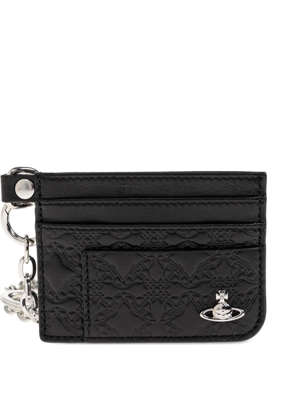Vivienne Westwood Orb-embossed leather cardholder - Nero