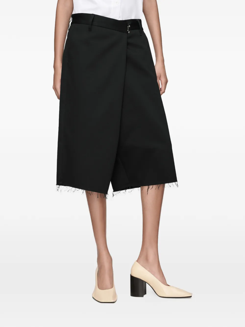 Maison Margiela Shorts met gerafelde afwerking Zwart