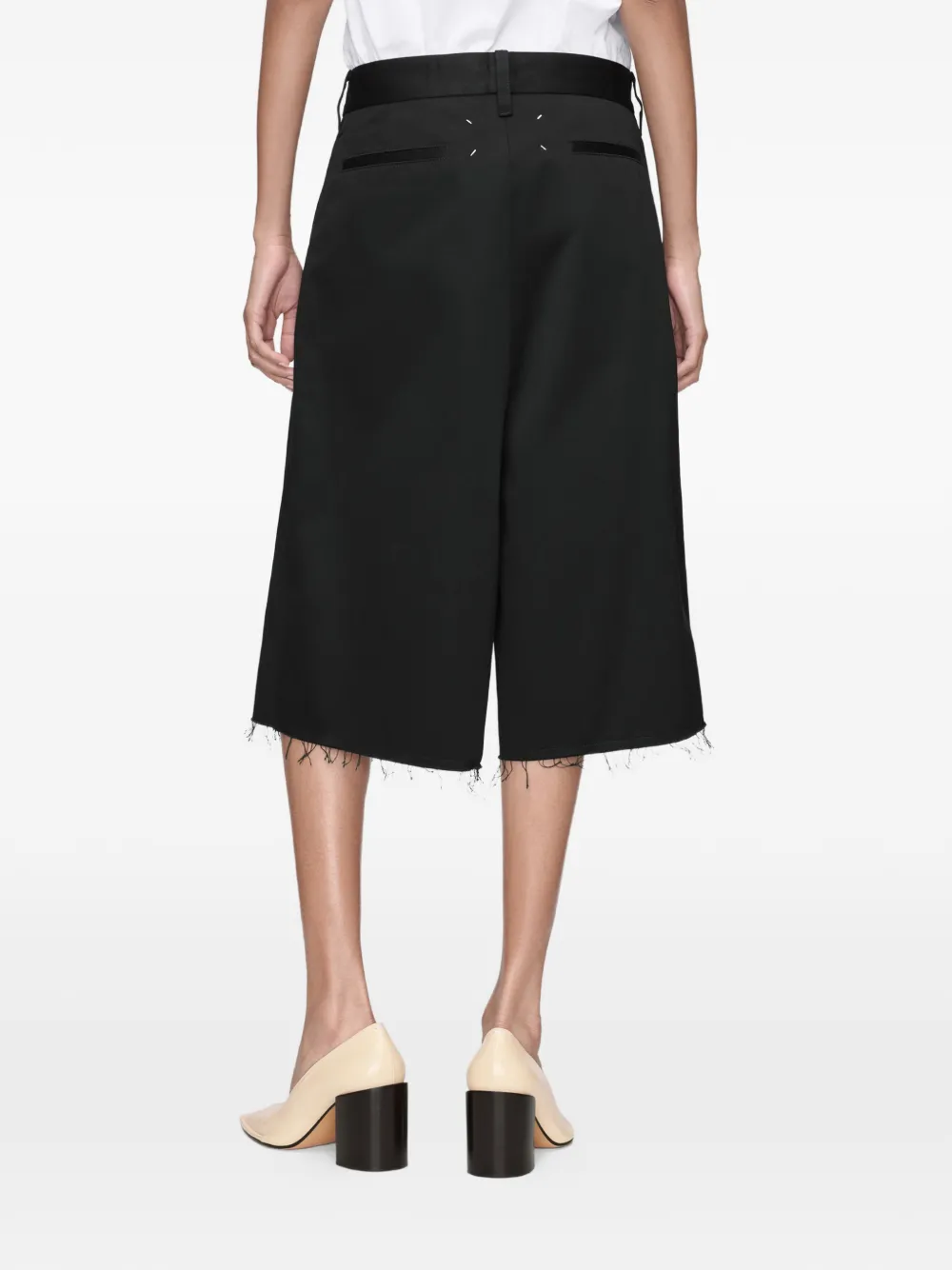 Maison Margiela Shorts met gerafelde afwerking Zwart