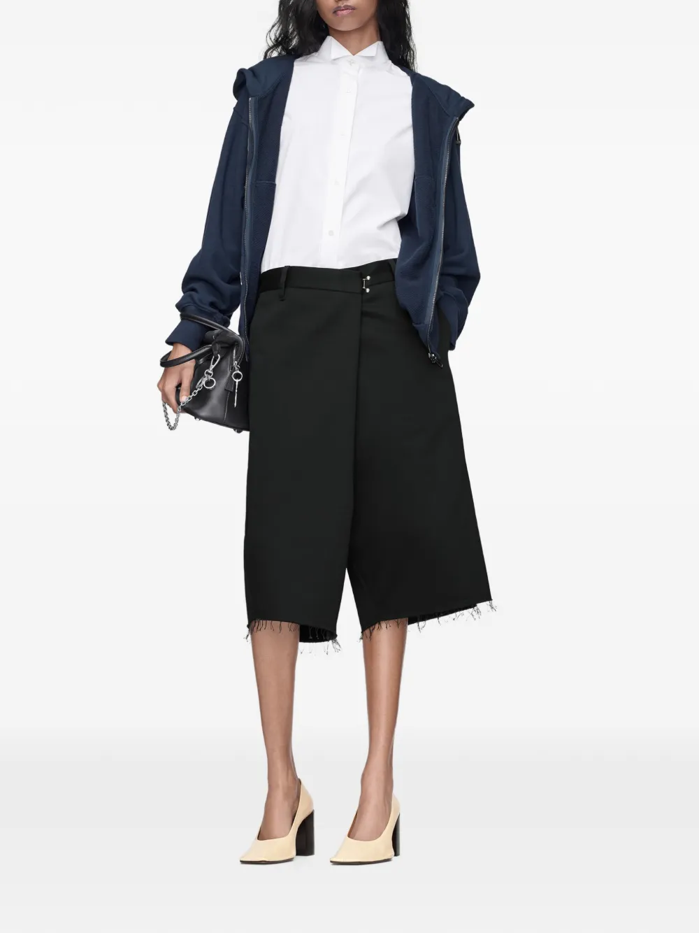 Maison Margiela Shorts met gerafelde afwerking Zwart