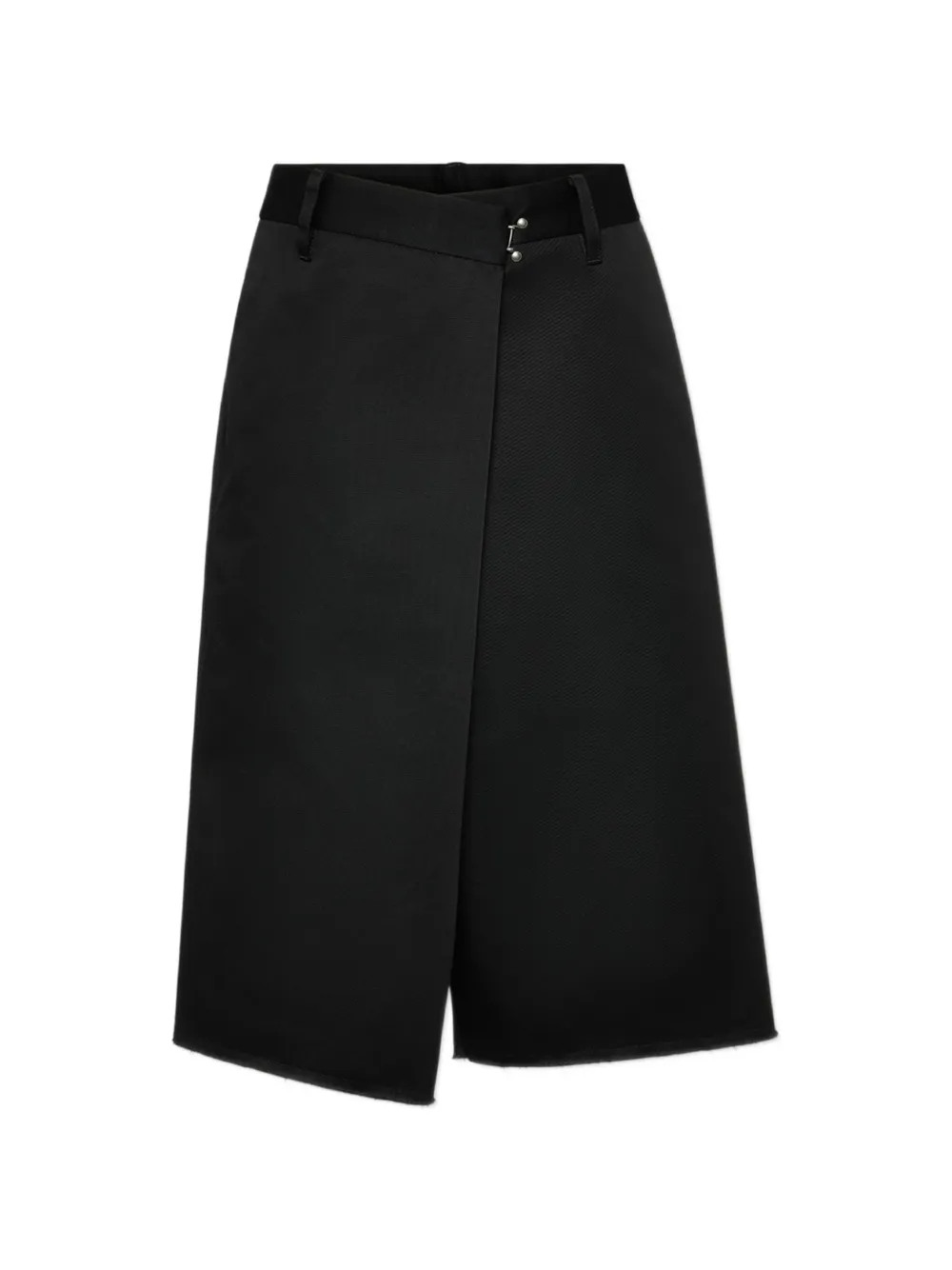 Maison Margiela raw-hem wrap shorts - Black