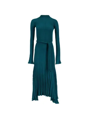 another tomorrow ribbed knit midi dress Another Tomorrow Long ribbed-knit Flared Dress | Black