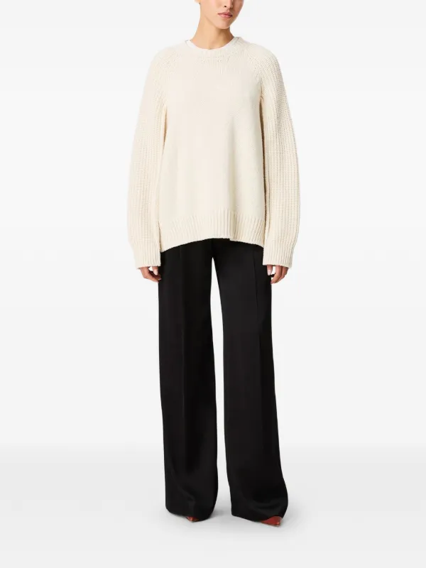 Another Tomorrow Oversized raglan-sleeve Sweater | Neutrals 