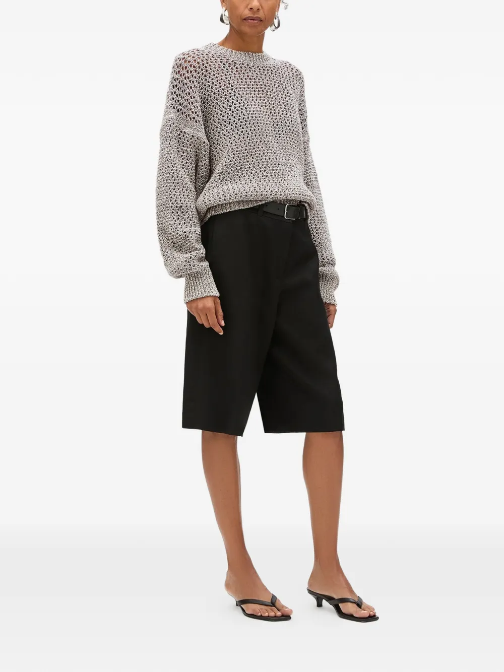  Another Tomorrow Jersey Con Cuello Redondo - Negro 