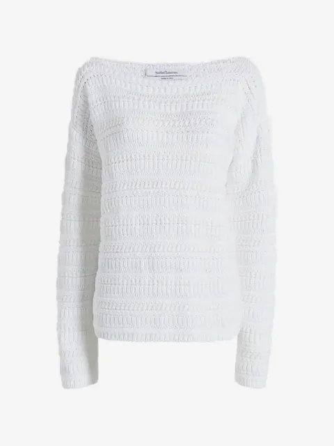 Another Tomorrow oversized-fit textured sweater