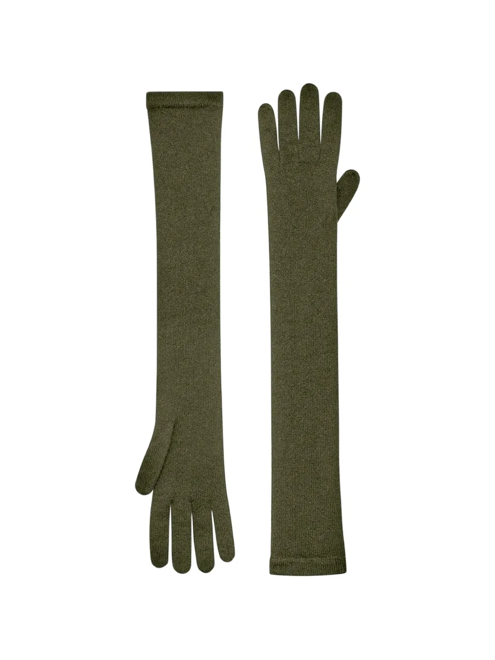 Another Tomorrow long-length cashmere gloves - Grün