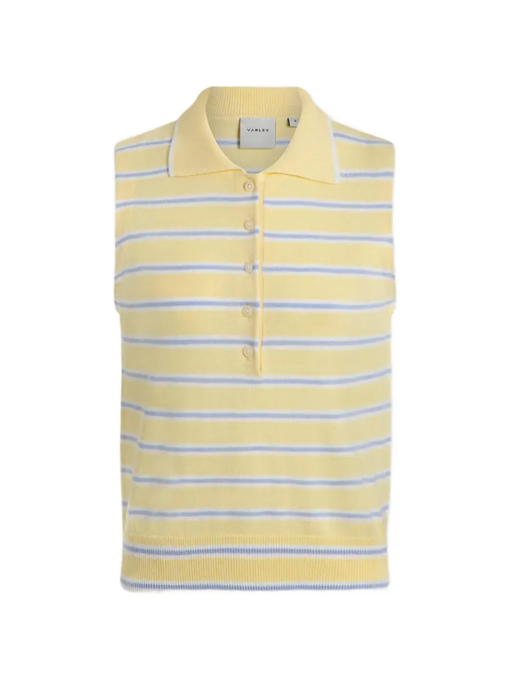 Varley Rue striped polo top - Giallo