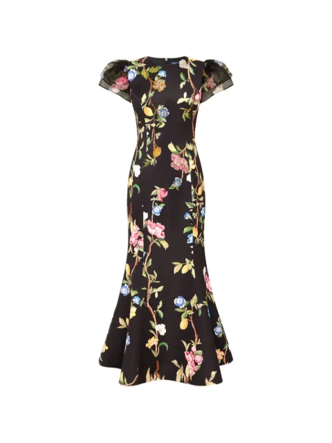 Leo Lin Sofia floral-print puff-sleeve maxi dress