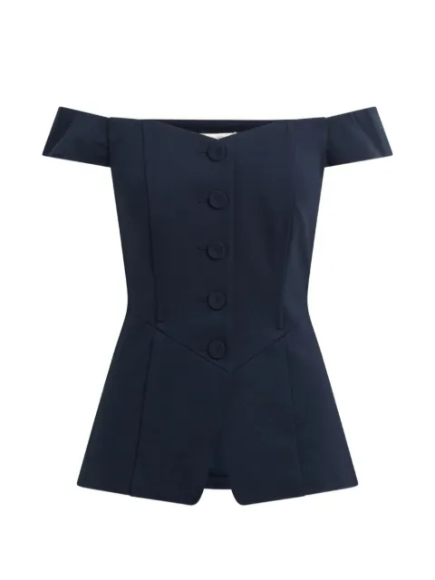 Favorite Daughter top con hombros descubiertos y botones