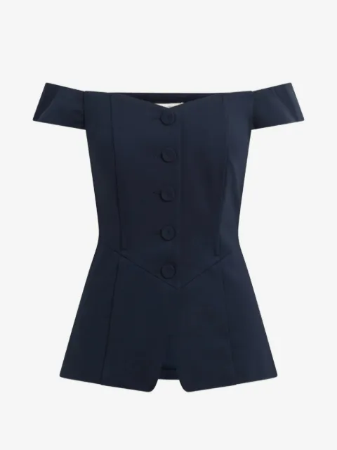 Favorite Daughter top con hombros descubiertos y botones