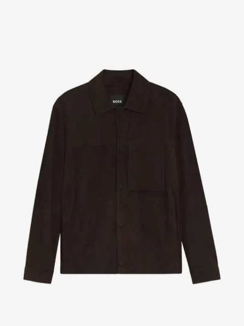BOSS suede panelled jacket