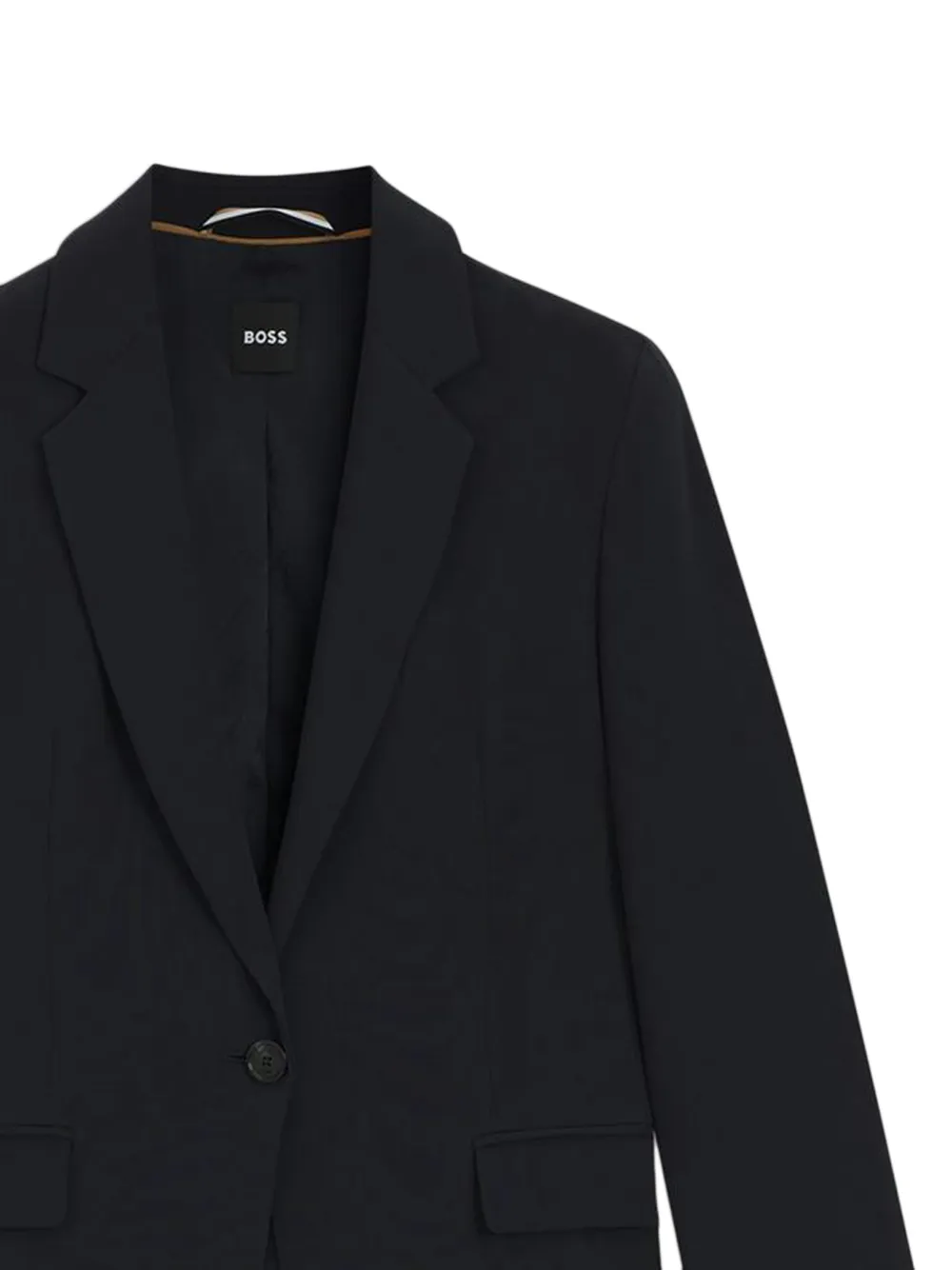 BOSS Jack met enkele rij knopen en gekerfde revers Blauw