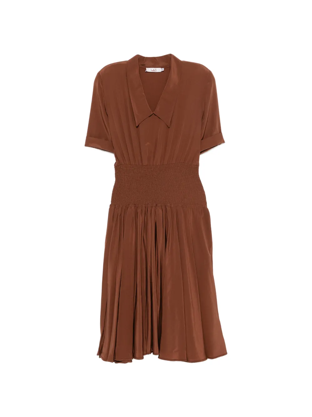 Christian Dior Pre-Owned 1980s pleated midi dress - Brown