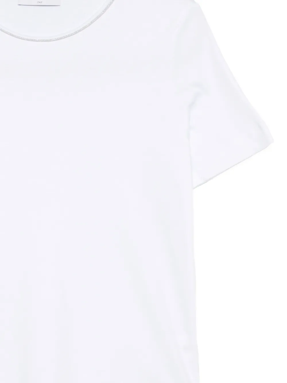 Gran Sasso T-shirt met verfraaide hals Wit