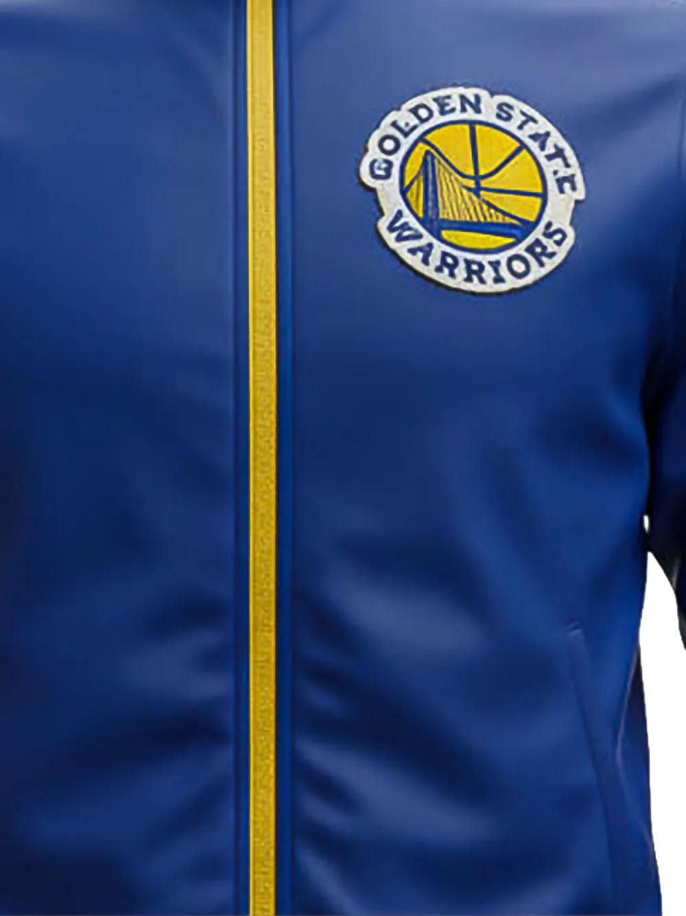 Mitchell & Ness NBA Golden State Warriors Wotrack trainingsjack Blauw