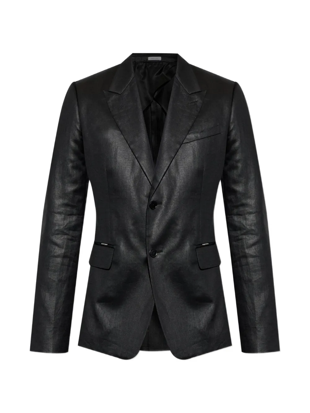 Alexander McQueen linen double-vent blazer - Black