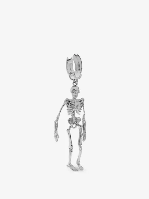 Alexander McQueen skeleton-pendant hoop earrings