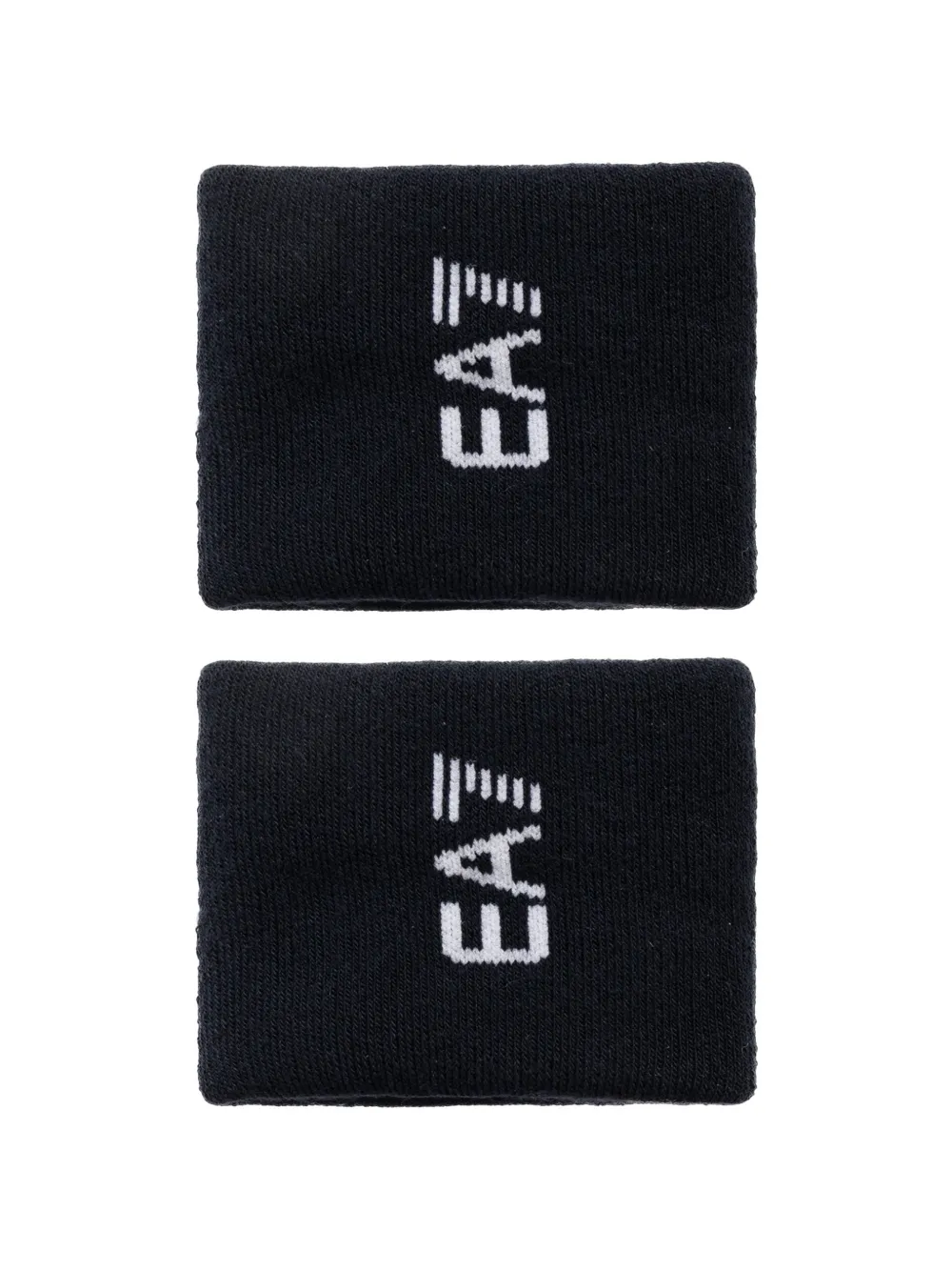 Ea7 Emporio Armani logo-print wristbands - Black