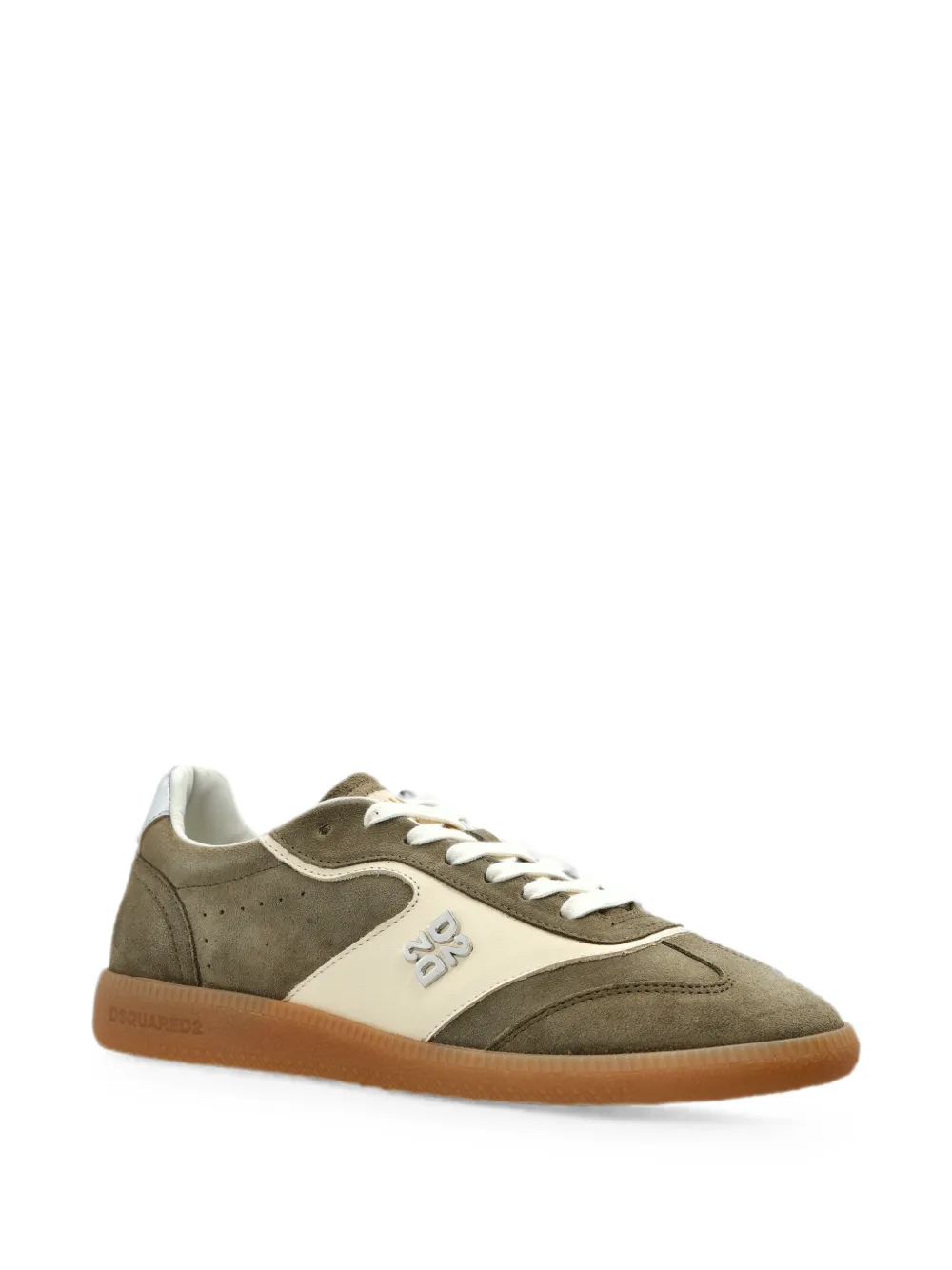 DSQUARED2 logo-plaque panelled sneakers Groen