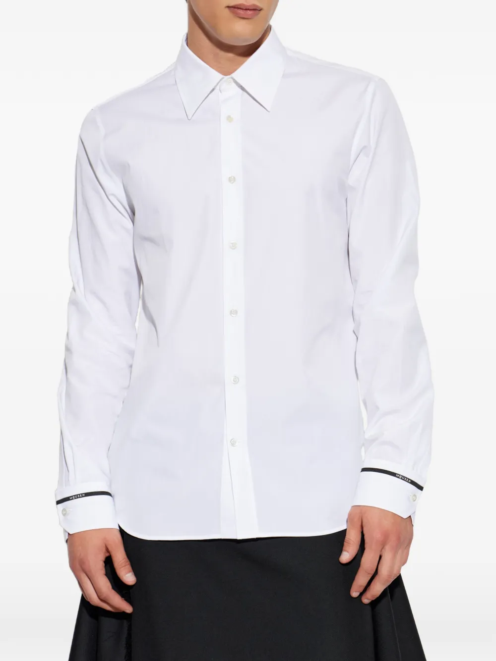 Alexander McQueen Overhemd met logo-afwerking Wit