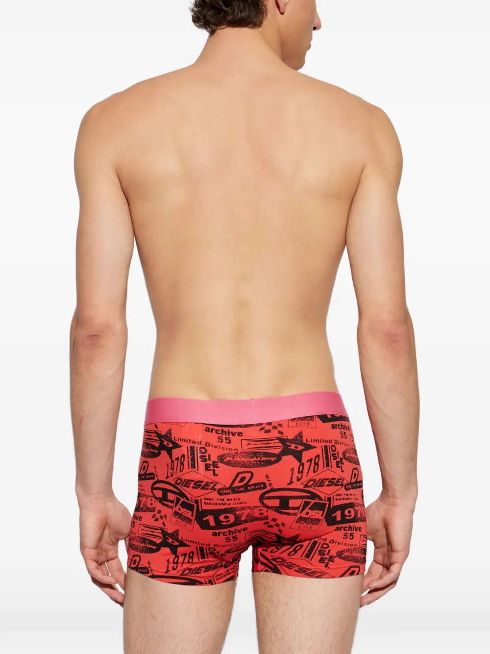 Diesel Damien-D-Pop Pack drie boxershorts met grafische print Rood