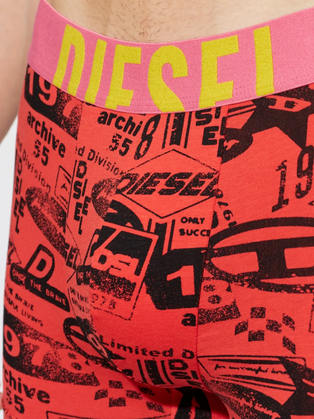 Diesel Damien-D-Pop Pack drie boxershorts met grafische print Rood