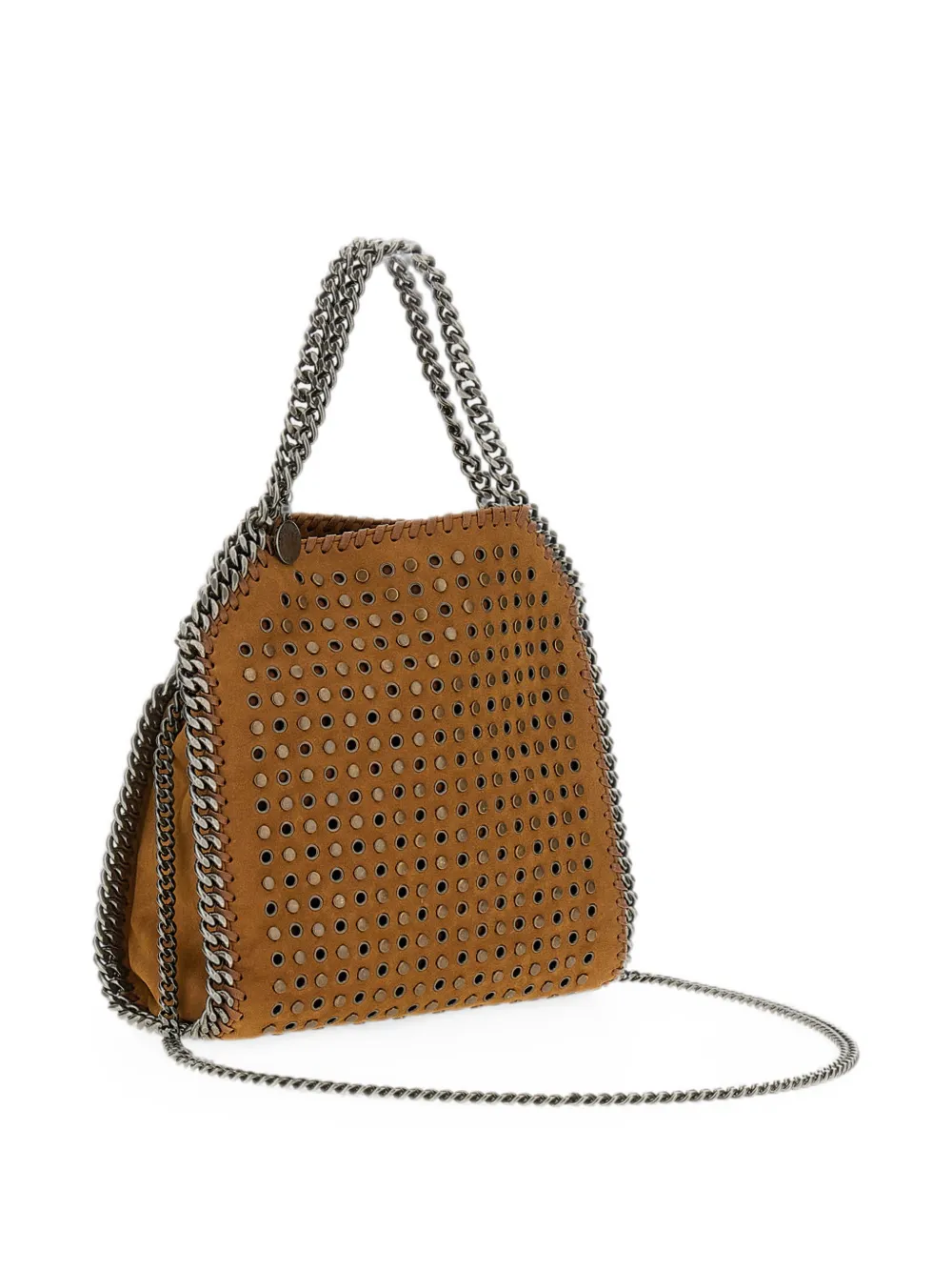 Stella McCartney Falabella kleine schoudertas verfraaid met ringlets Bruin