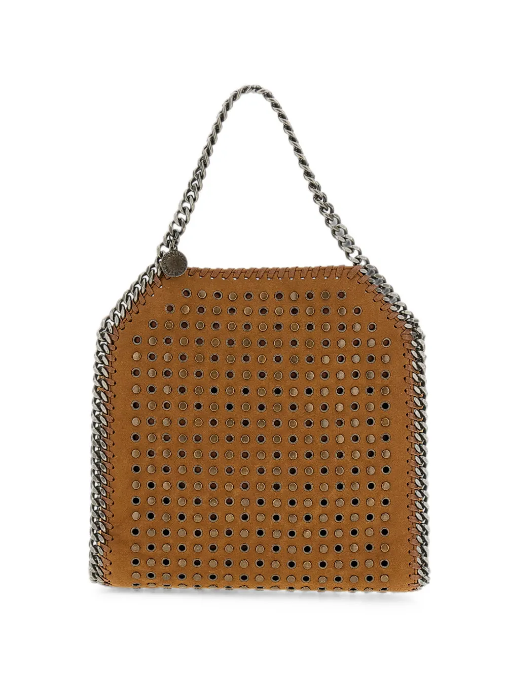 Stella McCartney mini Falabella eyelet-embellished shoulder bag - Brown