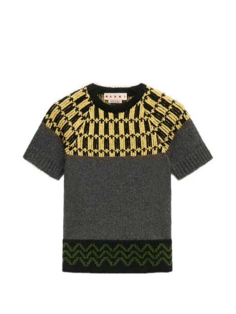 Marni wool jumper with geometric motif