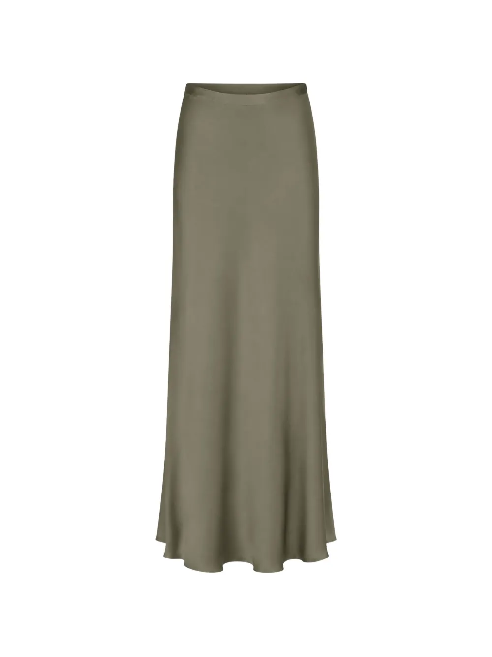 Federica Tosi Satin-finish Flared Skirt In Green