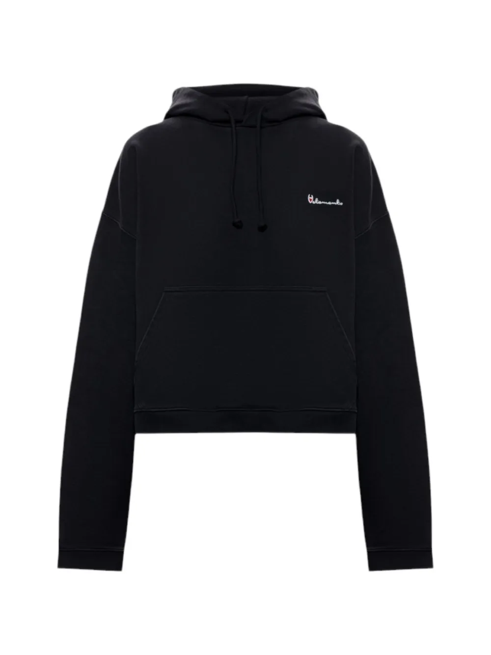 VETEMENTS logo-embroidered cropped hoodie