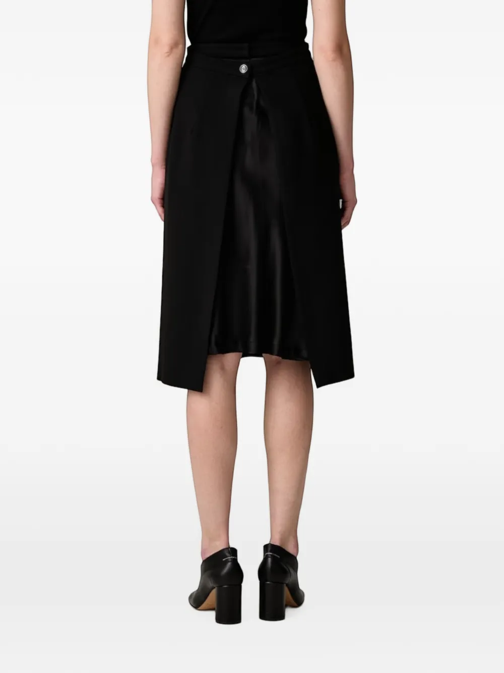 VETEMENTS back-slit flared skirt Zwart