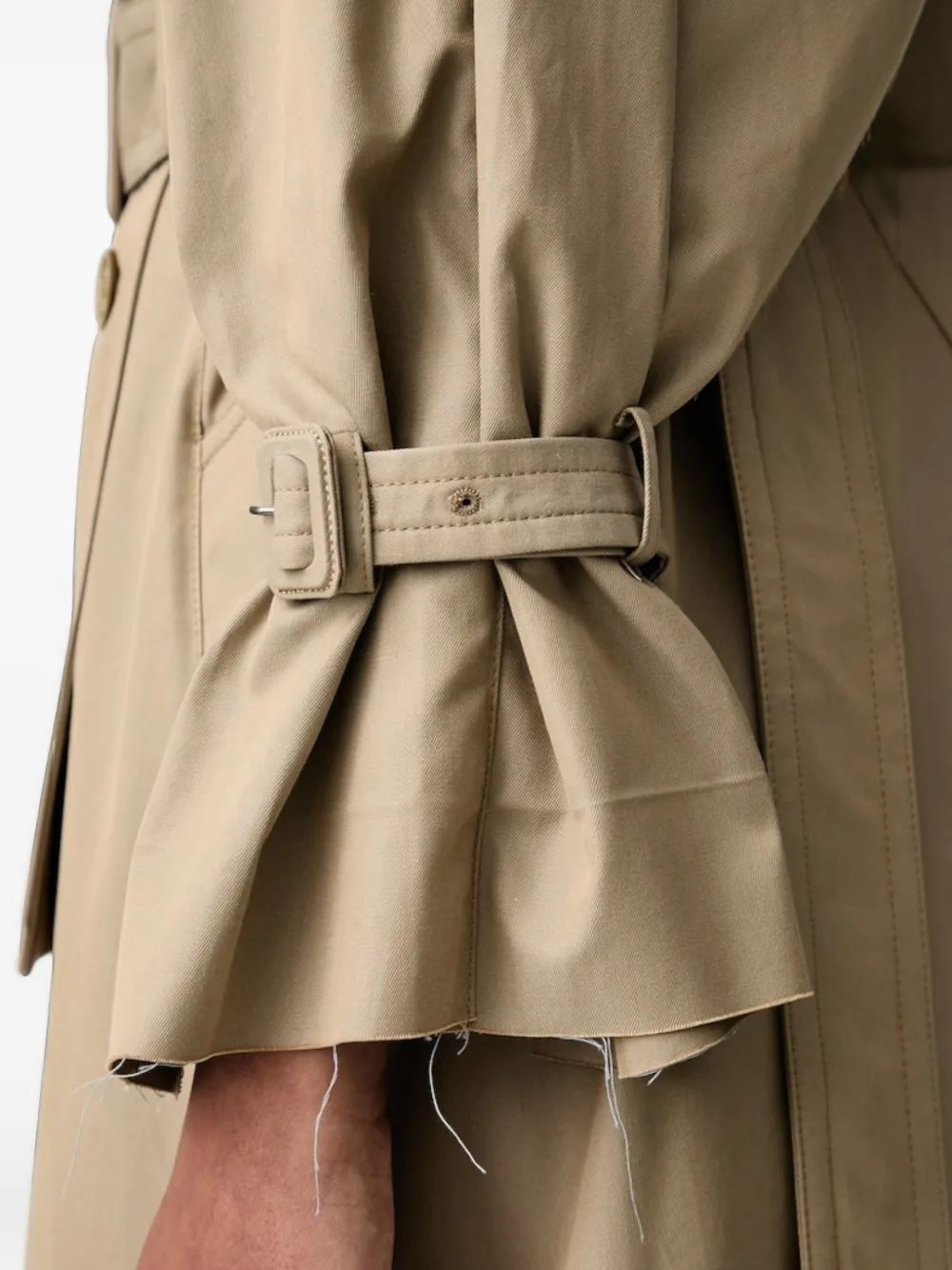 VETEMENTS double-breasted belted trench coat Beige