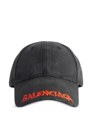 Balenciaga Tilted Typo キャップ | ブラック | FARFETCH JP