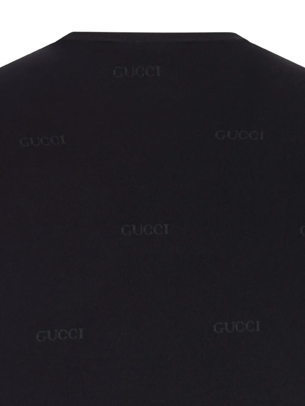 Gucci T-shirt met logo jacquard Zwart
