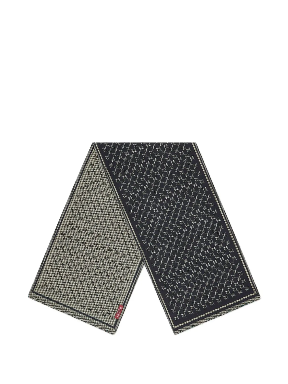 Gucci GG-jacquard wool scarf - Schwarz