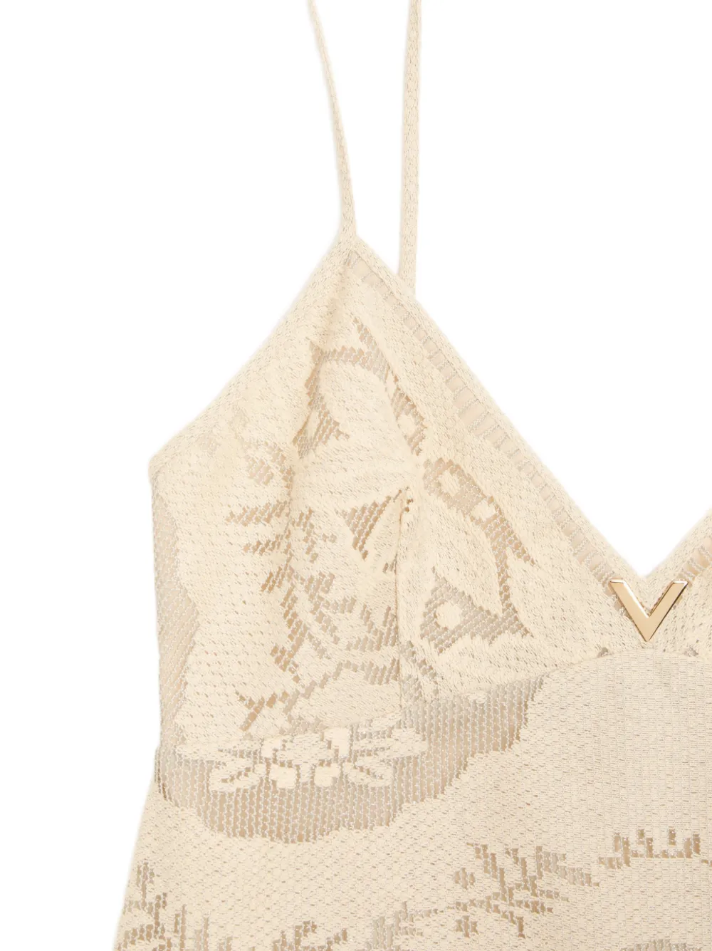 Valentino Garavani Midi-jurk met bloemenstempel deken Beige