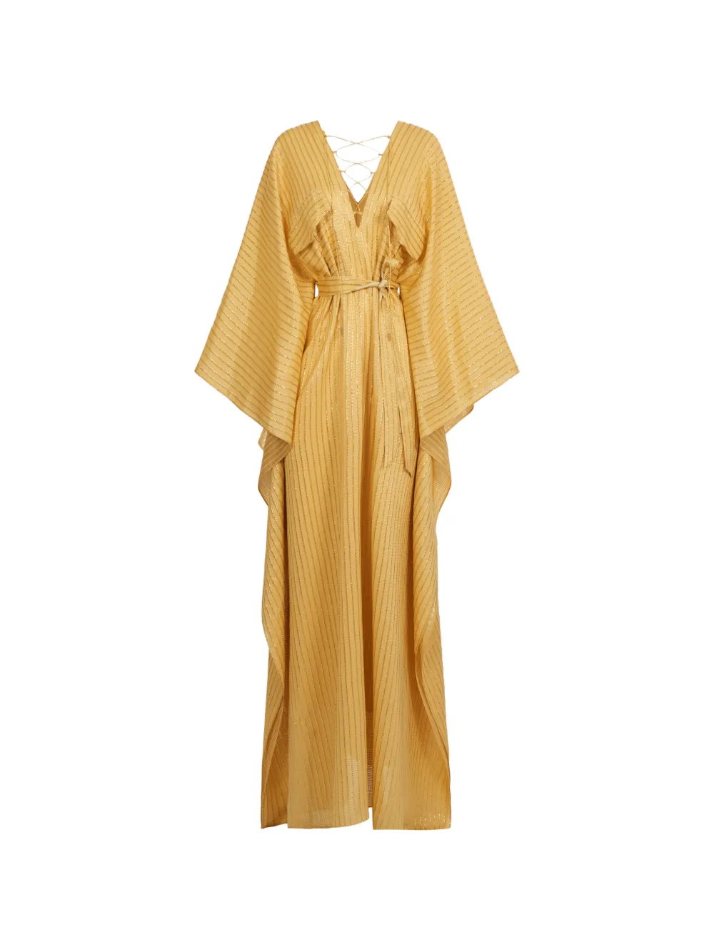 Taller Marmo Mojave Kaftan-Maxikleid mit Schnürung - Gold