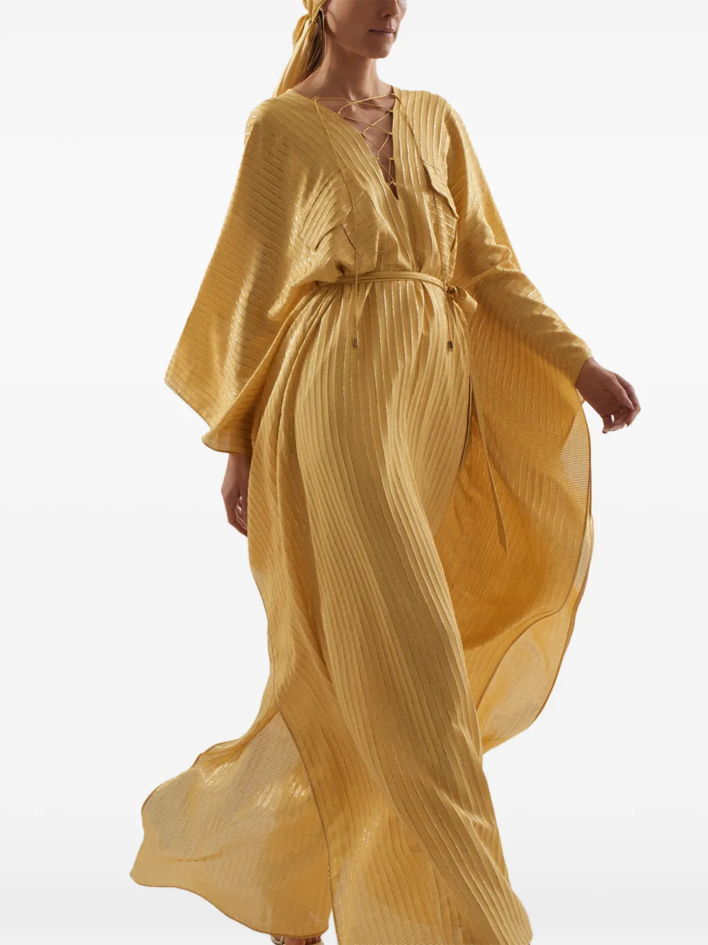 Taller Marmo Mojave maxi-jurk met veters Goud