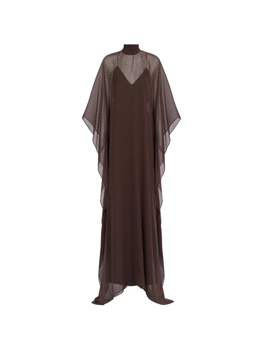 Taller Marmo Muscat fil-coupé kaftan maxi dress - Brown