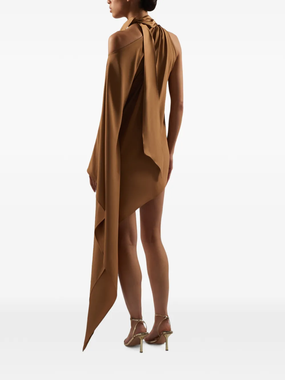 Taller Marmo Atlas asymmetrische mini-jurk Bruin