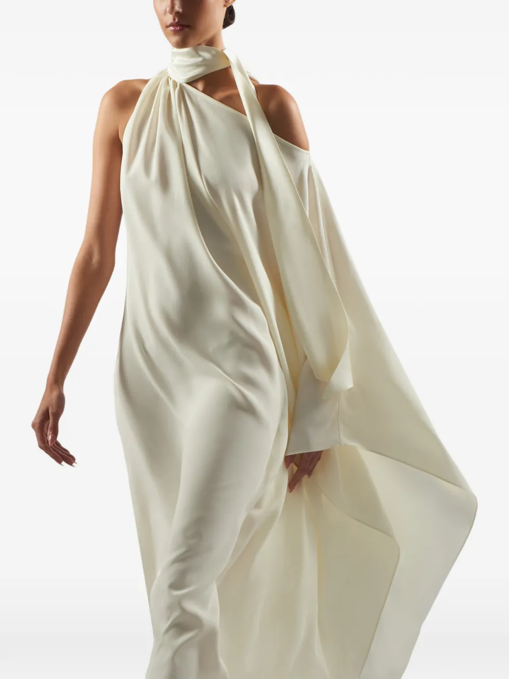 Taller Marmo Atlas gedrapeerde jurk Beige