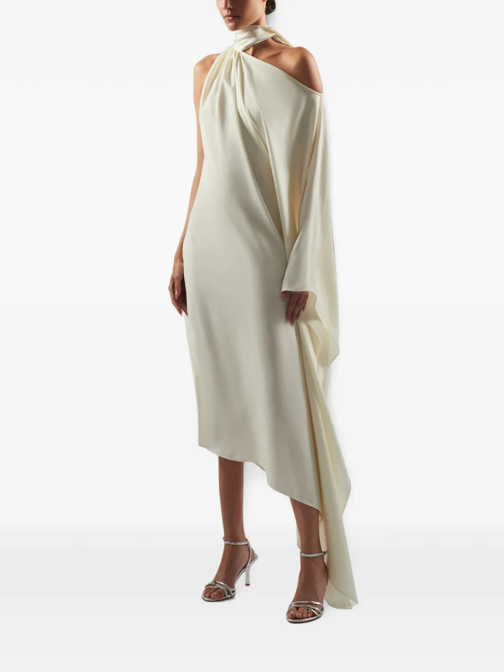Taller Marmo Atlas gedrapeerde jurk Beige
